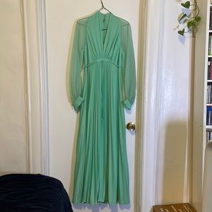 Vintage green sheer long sleeve dress. S/M. Never worn. Excellent condition.